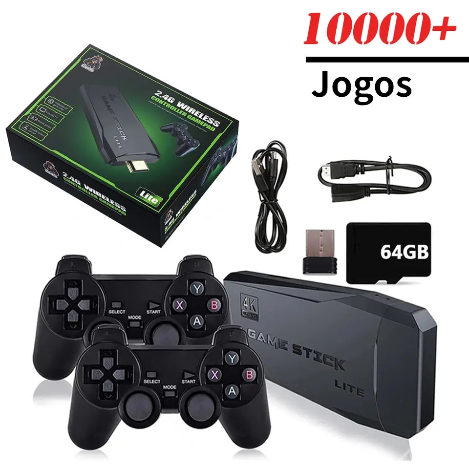 Vídeo Game HDMI Portátil Retro PS1/FC/GBA com 10.000 Jogos - ShopVT